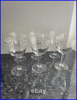 6 verres à eau en cristal grave baccarat ou st louis
