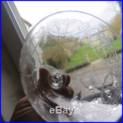 6 verres à eau en cristal gravé de saint louis modèle millet 2/2