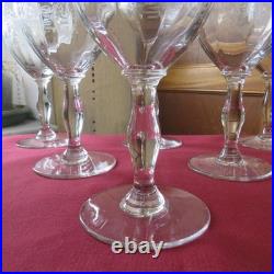 6 verres a eau en cristal saint louis modèle bartholdi gravé H 17 cm 6 verres a eau en cristal saint louis modèle bartholdi gravé H 17 cm