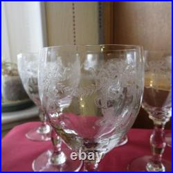 6 verres a eau en cristal saint louis modèle bartholdi gravé H 17 cm