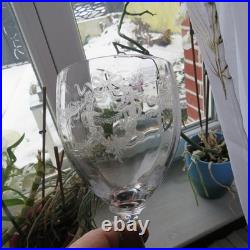 6 verres a eau en cristal saint louis modèle bartholdi gravé H 17 cm