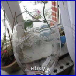 6 verres a eau en cristal saint louis modèle bartholdi gravé H 17 cm