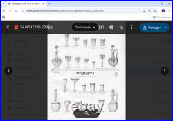 6 verres a eau en cristal saint louis modèle bartholdi gravé H 17 cm