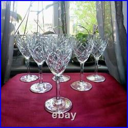 6 verres a eau en cristal saint louis modèle chantilly H 17,6 non signé L 5