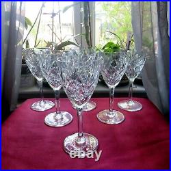 6 verres a eau en cristal saint louis modèle chantilly H 17,6 signé L 1