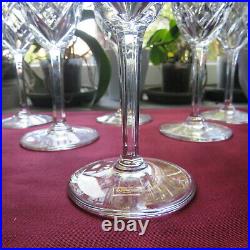 6 verres a eau en cristal saint louis modèle chantilly H 18,5 cm signé lot 2