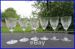 6 verres à eau en cristal saint louis modèle chantilly signé H 18,5 lot 2