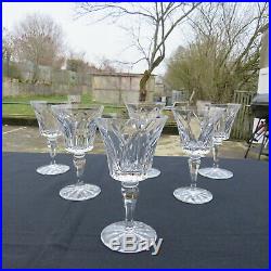 6 verres a eau ou a vin rouge en cristal de saint louis Camargue signé H 15,1 L2