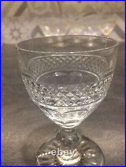 6 verres à liqueur cristal St Louis modèle Trianon 10 cm lot 2