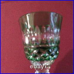 6 verres a liqueur de couleur en cristal doublé saint louis ou lorraine H 14,1 c