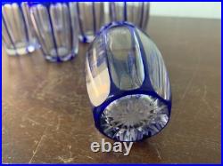 6 verres à liqueur en cristal overlay de Saint Louis ou Nancy (prix à la pièce)