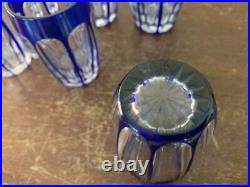 6 verres à liqueur en cristal overlay de Saint Louis ou Nancy (prix à la pièce)