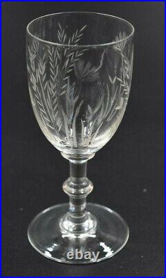 6 verres à pied hauteur 12,5 cm cristal Saint Louis gravure 3216 service Talma