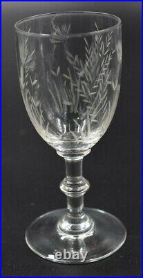 6 verres à pied hauteur 12,5 cm cristal Saint Louis gravure 3216 service Talma
