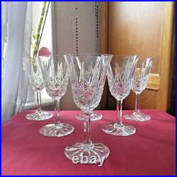6 verres à porto en cristal de saint louis modèle Tarn signé H 12,9 cm