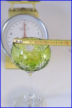 6 verres à vin Roemer en cristal de Saint Louis couleurs modèle Massenet 17 cm