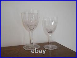 6 verres à vin Saint ST Louis en cristal taillé modèle Rolande 13,5 cm