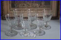 6 verres à vin blanc en cristal de Baccarat Saint-Louis modèle Caton XIXe