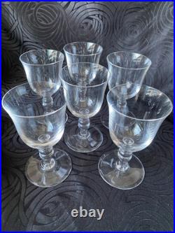 6 verres à vin cristal de Saint Louis modèle Manet (2)