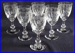 6 verres à vin cristal de St Louis modèle Cléo 13,1cm signés 6 verres à vin cristal de St Louis modèle Cléo 13,1cm signés