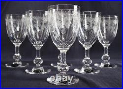 6 verres à vin cristal de St Louis modèle Cléo 13,1cm signés 6 verres à vin cristal de St Louis modèle Cléo 13,1cm signés