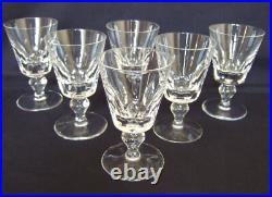 6 verres à vin cristal de St Louis modèle Jersey 11,2cm signés
