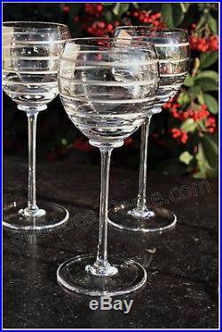6 verres à vin cristal st louis Hermès collection Fanfare platine Neufs