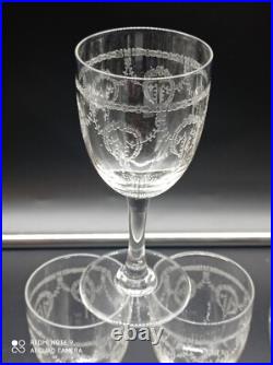 6 verres à vin cuit, Porto, liqueur en Cristal de SAINT-LOUIS modéle NOEL, H 12,3cm