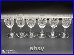 6 verres à vin cuit, Porto, liqueur en Cristal de SAINT-LOUIS modéle NOEL, H 12,3cm
