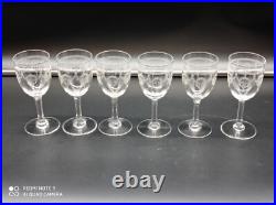 6 verres à vin cuit, Porto, liqueur en Cristal de SAINT-LOUIS modéle NOEL, H 12,3cm