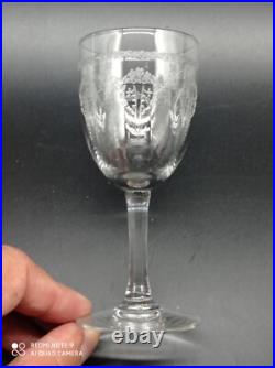 6 verres à vin cuit, Porto, liqueur en Cristal de SAINT-LOUIS modéle NOEL, H 12,3cm