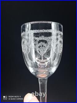 6 verres à vin cuit, Porto, liqueur en Cristal de SAINT-LOUIS modéle NOEL, H 12,3cm