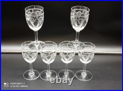 6 verres à vin en Cristal de SAINT-LOUIS modéle NOEL, H 13,2 cm