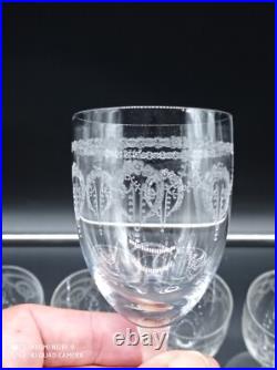 6 verres à vin en Cristal de SAINT-LOUIS modéle NOEL, H 13,2 cm