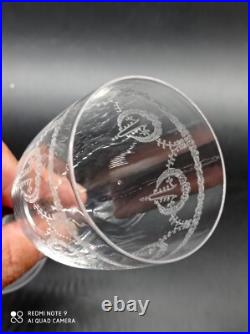 6 verres à vin en Cristal de SAINT-LOUIS modéle NOEL, H 13,2 cm