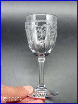 6 verres à vin en Cristal de SAINT-LOUIS modéle NOEL, H 13,2 cm