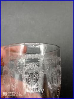 6 verres à vin en Cristal de SAINT-LOUIS modéle NOEL, H 13,2 cm
