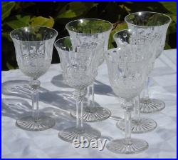 6 verres à vin en cristal de Saint Louis modèle Tommy (prix de 6 verres) H 15