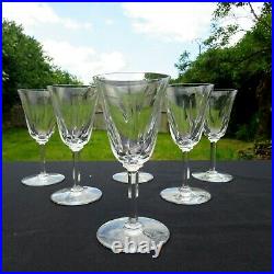 6 verres à vin en cristal de saint louis modèle cerdagne signé H 14 cm lot 4