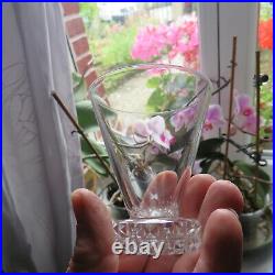 6 verres a vin en cristal de saint louis modèle diamant H 7,8 cm signé