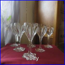 6 verres a vin en cristal de saint louis modèle joseph H 15 cm
