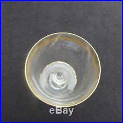 6 verres à vin en cristal de saint louis service Talma décor Gold type thistle 2
