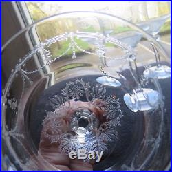 6 verres à vin en cristal gravé de saint louis modèle Anvers