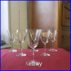 6 verres a vin en cristal saint louis modèle azur H 13,5 cm signé