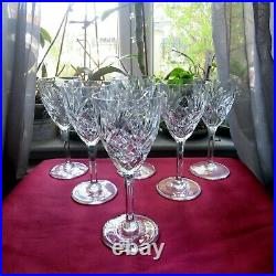 6 verres a vin en cristal saint louis modèle chantilly H 15 cm signé L 3
