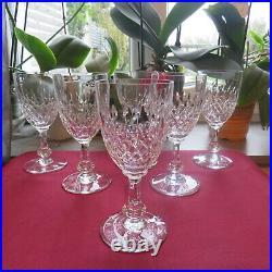 6 verres à vin en cristal saint louis modèle messine H 13 cm