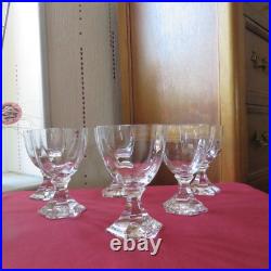 6 verres a vin en cristal saint louis modèle saint cloud H 11 cm signé