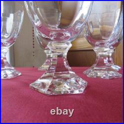 6 verres a vin en cristal saint louis modèle saint cloud H 11 cm signé