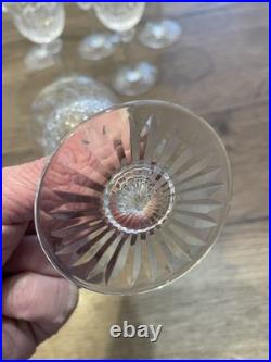 6 verres à vin en cristal signés Saint Louis modèle Tommy H 15 cm