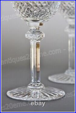 6 verres à vin n°3 en cristal de Saint Louis modèle Tommy 17 cm Wine glasses